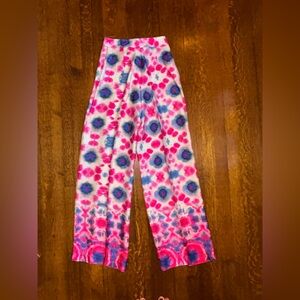 Zara women’s wide leg trousers - Pink and Blue Tie-Dye